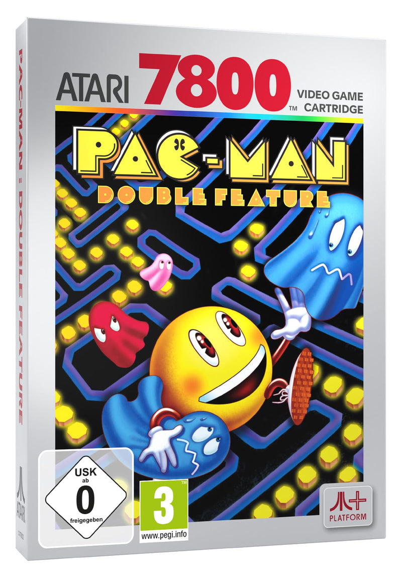 PAC-MAN Double Feature (compatible with Atari 2600+, Atari 7800+ and Atari 7800 video game systems
