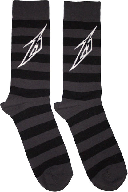 Metallica - Metallica Unisex Ankle Socks: Lightning M (Charcoal Grey) (Uk Size 6 - 11)