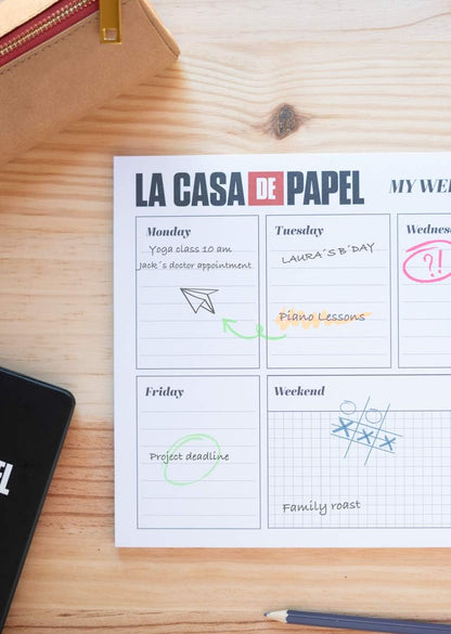 Planner A4 Da Scrivania La Casa Di Carta