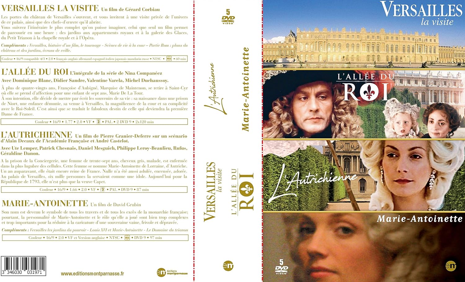 Versailles, La Visite + L'allée Du Roi (l'intégrale) + L'autrichienne + Marie-antoinette