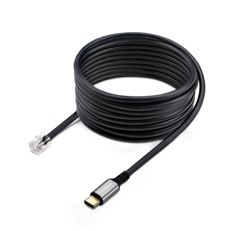 Startech.Com Usb-C To Rj9 Adapter For Office Phone Handset Or Wired/Wireless Headset, Use Existing Landline Hardware, 6F