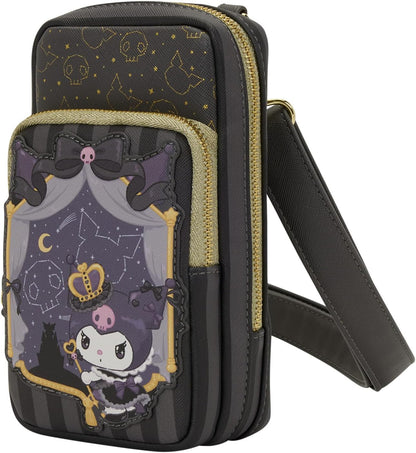 Loungefly Sanrio Kuromi 20Th Anniversary Cell Phone Crossbody Bag with Coin Bag