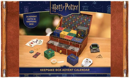 Scatola dei ricordi di Harry Potter, calendario dell'Avvento, 24 giorni di Harry Potter, regali e sorprese di cancelleria, conto alla rovescia fino a Natale, regalo per le festività con licenza