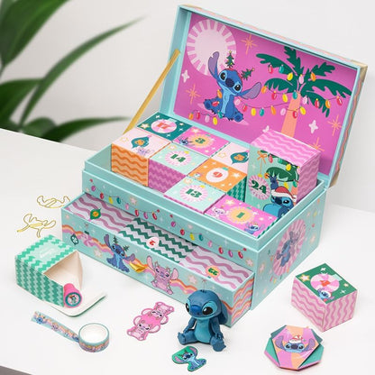 Stitch Boîte à souvenirs calendrier de l'Avent 24 jours avec cadeaux Stitch et surprises de papeterie, compte à rebours jusqu'à Noël, cadeau sous licence officielle pour les fans de Disney Paladone