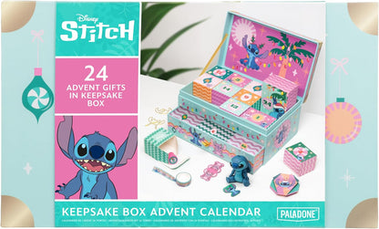 Stitch Boîte à souvenirs calendrier de l'Avent 24 jours avec cadeaux Stitch et surprises de papeterie, compte à rebours jusqu'à Noël, cadeau sous licence officielle pour les fans de Disney Paladone