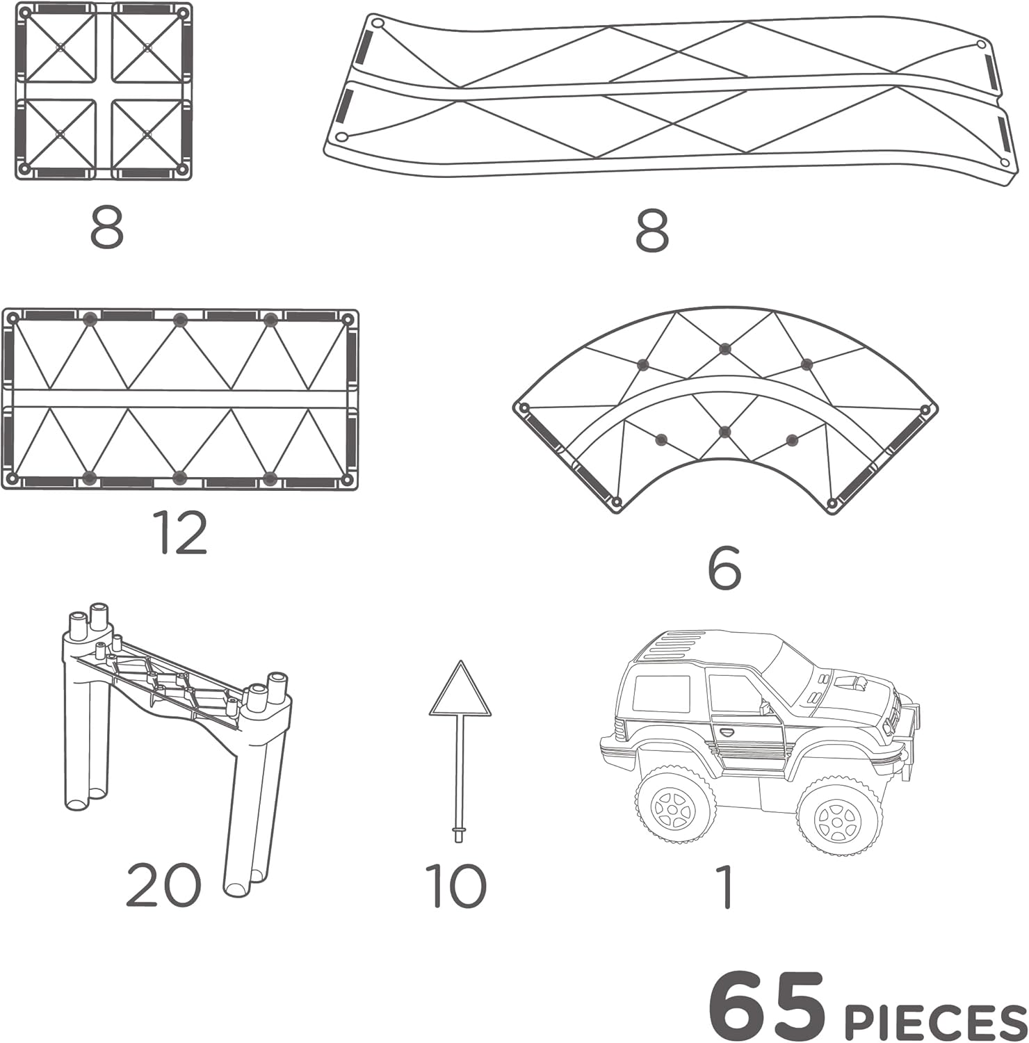 Magnetische Tegels - Racebaan Intense -