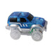 Cleverclixx 1 x racebaanauto, blauw, race track auto, blauw, 1 stuk, elektrische auto voor magnetische snelweg bouwpakket, compatibel speelgoed, lichtgevende koplampen, voor kinderen vanaf 3 jaar
