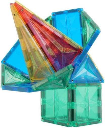 Dome Kit Bright Colours, 47 Pieces, Varied Shapes, Curved Magnetic Building Blocks, Robust Magnetic Kit, Expandable Sets, Durable, for Children from 3 Years