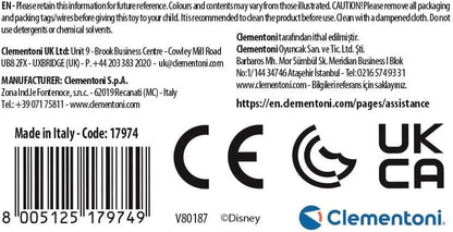 Clementoni Disney Baby - Baby Blokken met Stitch Busje - Bouwblokken voor Kinderen - Kleurrijke Stapelblokken met Speelgoed Auto