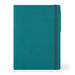 Legami - Large 192 Pages Plain Notebook with Soft PU Cover in FSC® Certified Paper, 90 g/m² Ivory Paper, Monthly Planner, Address Book, Bookmark, 17 x 24 cm, Malachite Green