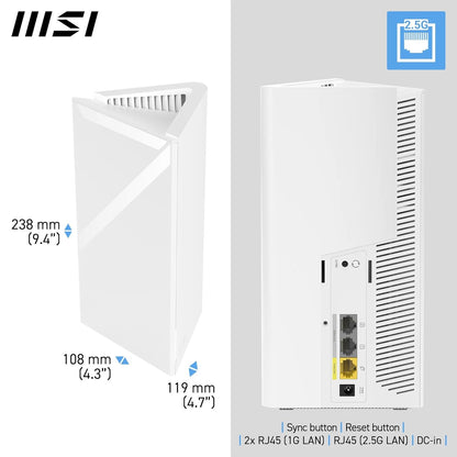Msi Roamii Be Lite Mesh System -1 Pack