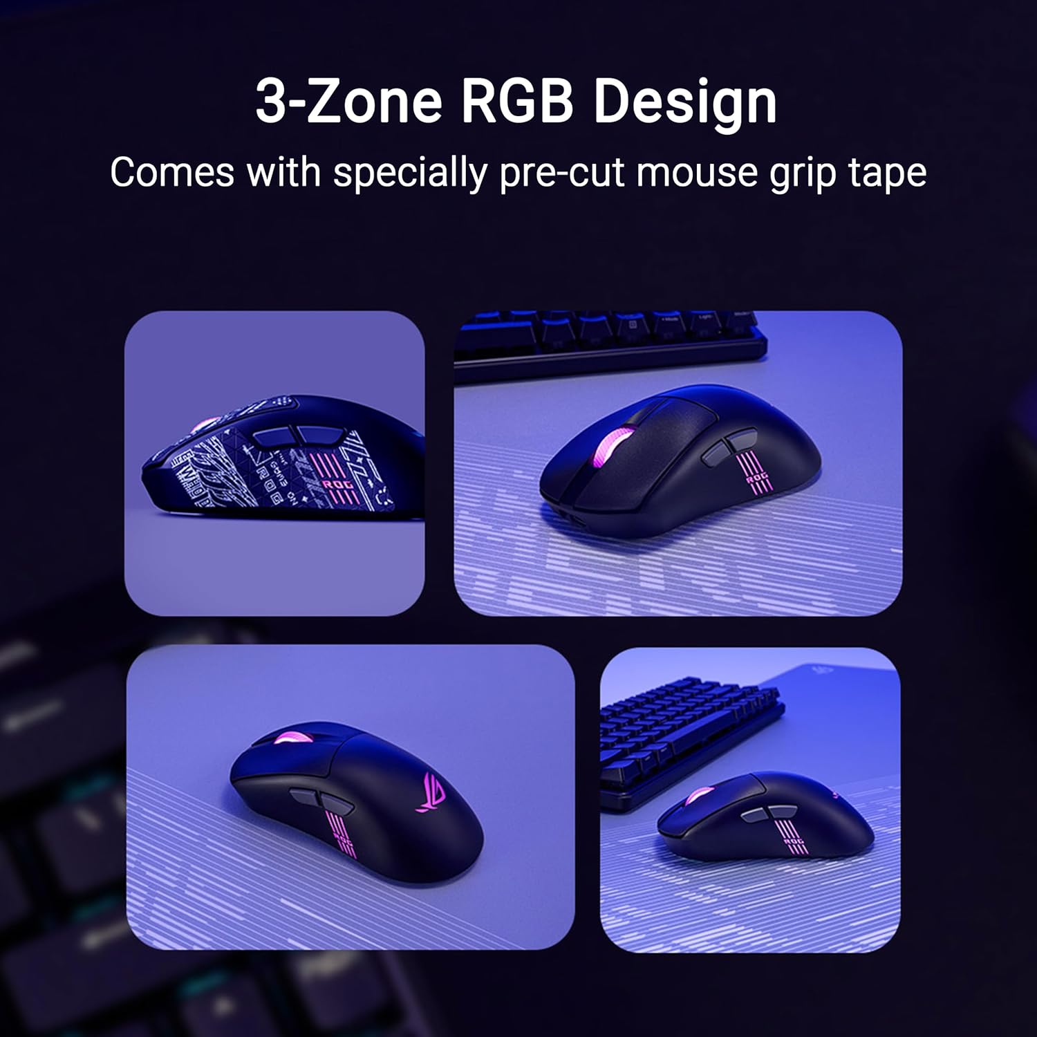 ASUS ROG Keris II Ace Wireless Gaming Mouse, 54g Lightweight, AimPoint Pro 42K Optical Sensor, Optical Micro Switches, SpeedNova Wireless, ROG Polling Rate Booster, Esports & FPS Gaming, Black