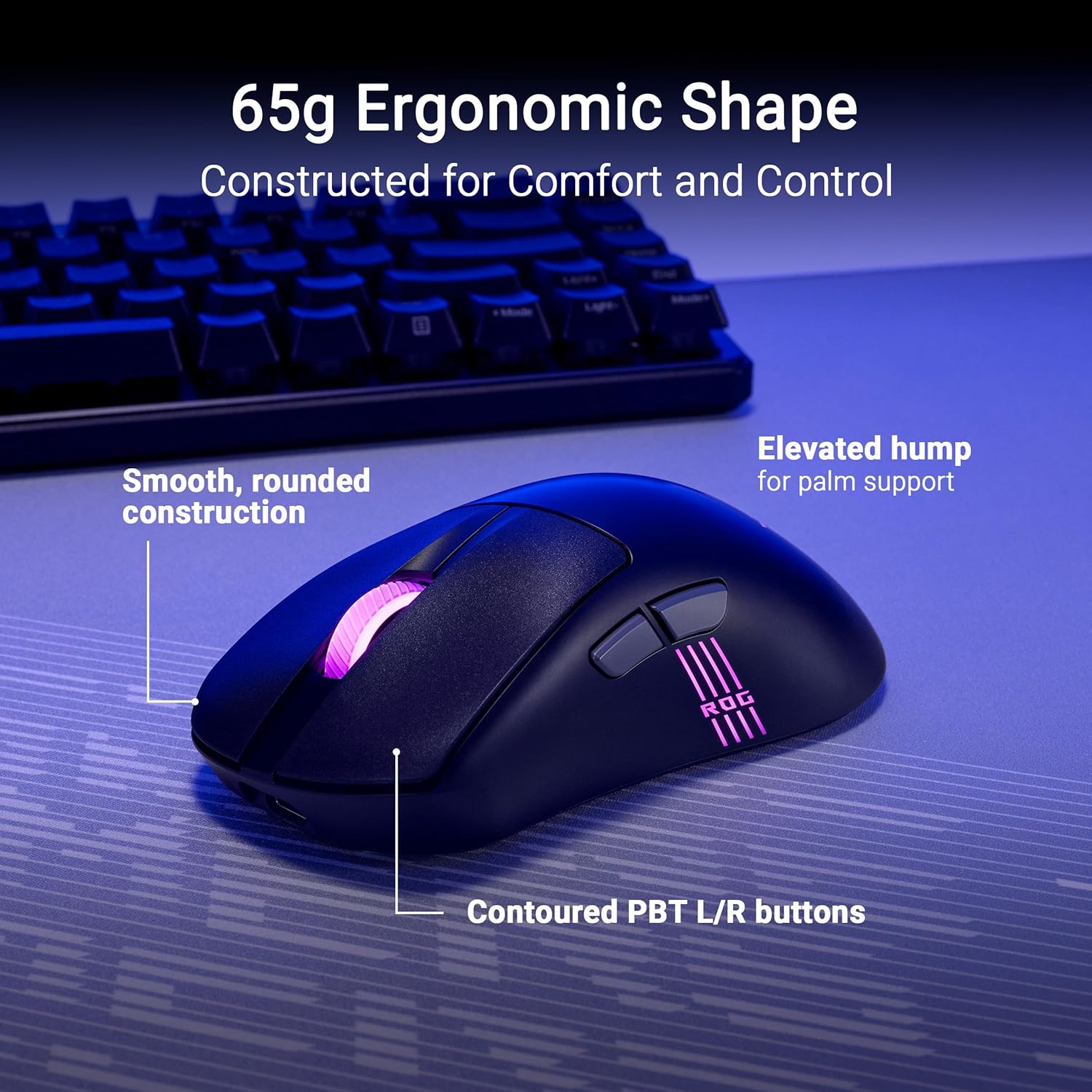 ASUS ROG Keris II Ace Wireless Gaming Mouse, 54g Lightweight, AimPoint Pro 42K Optical Sensor, Optical Micro Switches, SpeedNova Wireless, ROG Polling Rate Booster, Esports & FPS Gaming, Black