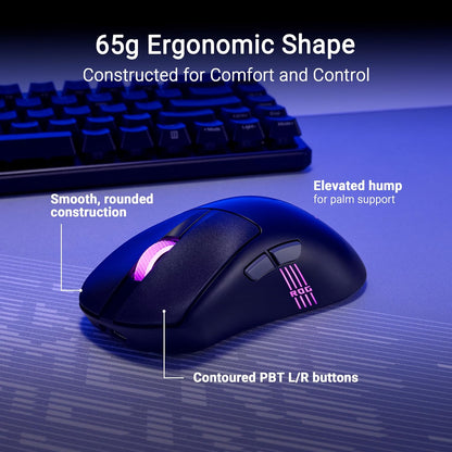 ASUS ROG Keris II Ace Wireless Gaming Mouse, 54g Lightweight, AimPoint Pro 42K Optical Sensor, Optical Micro Switches, SpeedNova Wireless, ROG Polling Rate Booster, Esports & FPS Gaming, Black