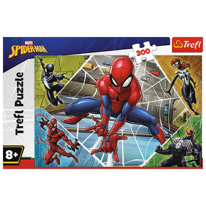 Trefl Brilliant Spider-Man 300 Piece Jigsaw Puzzle for Kids – Action-Packed Marvel Puzzle with Spider-Man & Villains – 60cm x 40cm – Superhero Jigsaw Puzzles for Boys & Girls Age 8+