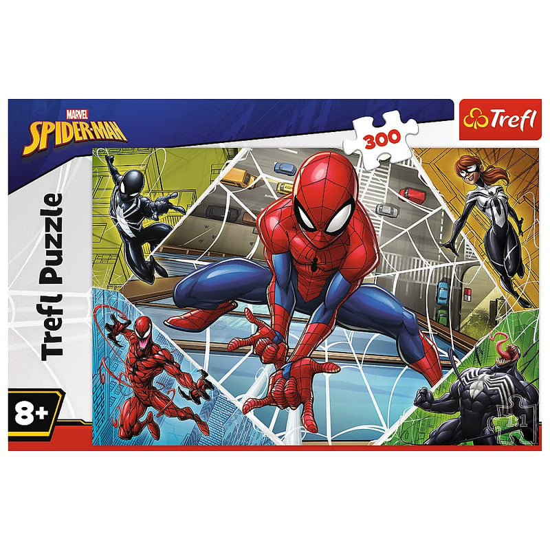 Trefl Brilliant Spider-Man 300 Piece Jigsaw Puzzle for Kids – Action-Packed Marvel Puzzle with Spider-Man & Villains – 60cm x 40cm – Superhero Jigsaw Puzzles for Boys & Girls Age 8+