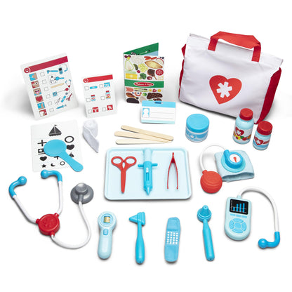 Melissa & Doug - Mallette Docteur 25 Pièces - Jeu De Rôle Apprenti Docteur - Jeu Imitation - Jouet D'Activité, De Développement Et D'Apprentissage - Cadeau Enfant 3 Ans Et +