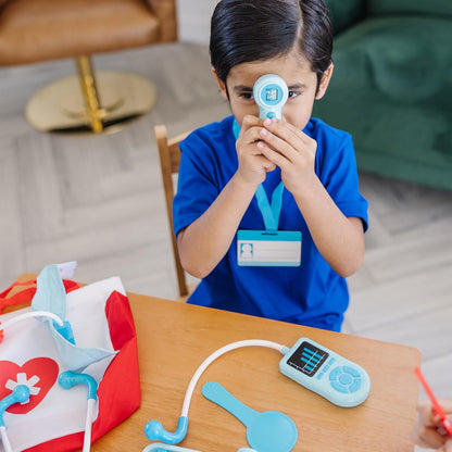 Melissa & Doug - Mallette Docteur 25 Pièces - Jeu De Rôle Apprenti Docteur - Jeu Imitation - Jouet D'Activité, De Développement Et D'Apprentissage - Cadeau Enfant 3 Ans Et +