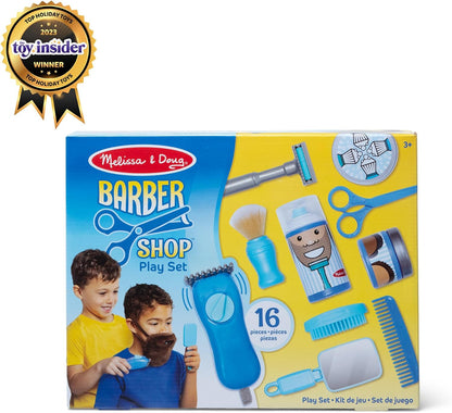Melissa & Doug Ensemble de Jeu d'imitation de barbier ; Jouet de Rasage pour garçons et Filles à partir de 3 Ans