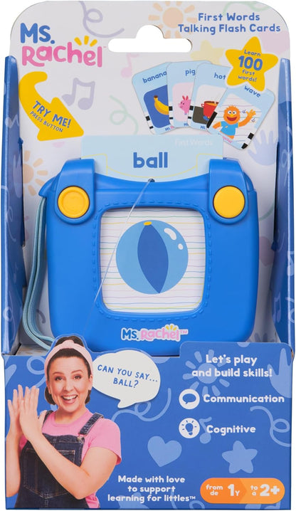 Ms. Rachel Official First Words Talking Flash Cards with Electronic Reader, 100 Words, Educational Toys & Toddler Toys for Girls & Boys Ages 1-2+
