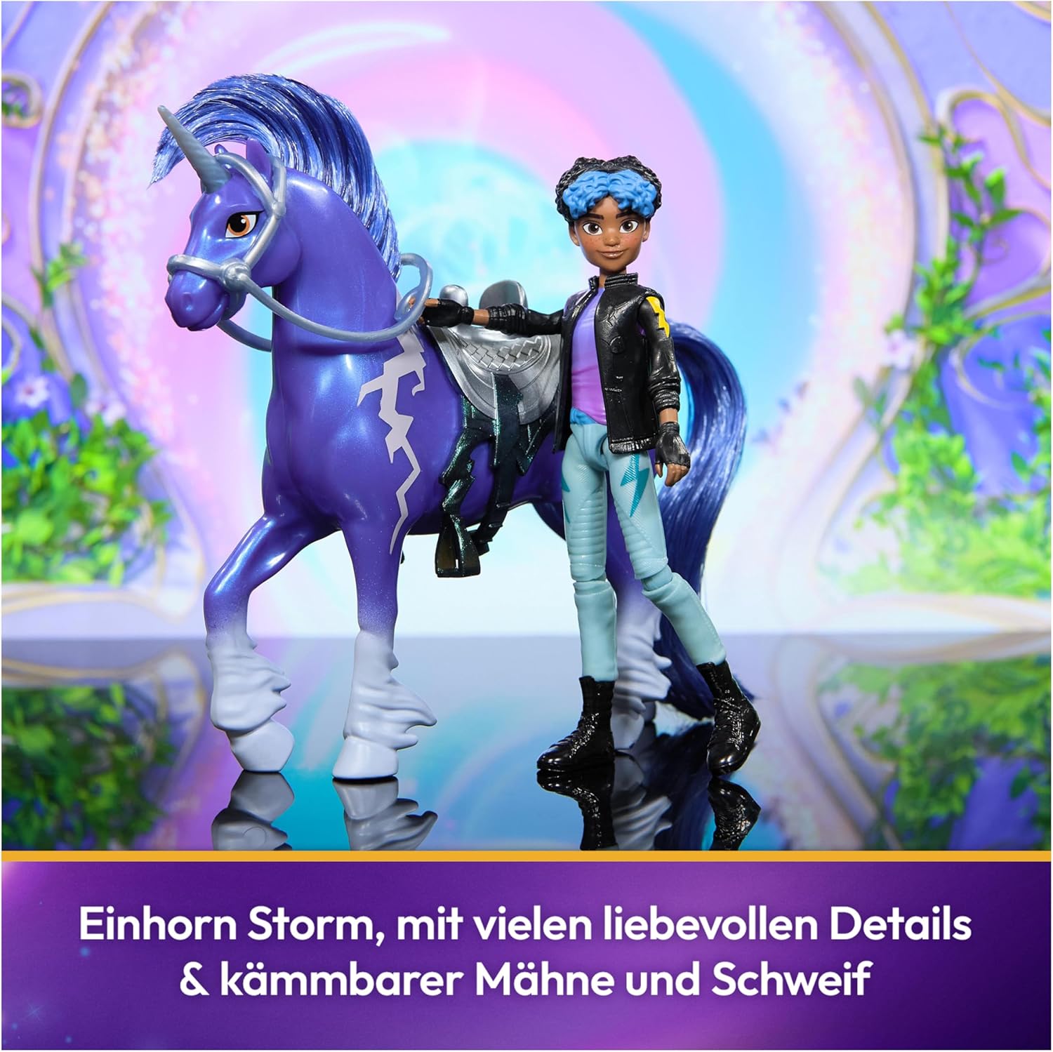 Unicorn Academy - L'Ecole des Licornes - Licorne Storm + Poupée Rory - Licorne, Poupée Et Accessoires À Collectionner- Jouets Inspirés De La Série L'Ecole des Licornes - Jouet Enfant 4 Ans Et +