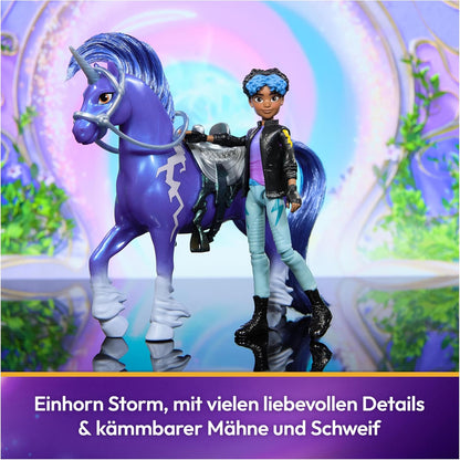 Unicorn Academy - L'Ecole des Licornes - Licorne Storm + Poupée Rory - Licorne, Poupée Et Accessoires À Collectionner- Jouets Inspirés De La Série L'Ecole des Licornes - Jouet Enfant 4 Ans Et +