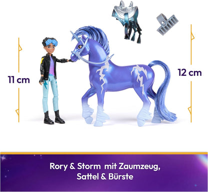 Unicorn Academy - L'Ecole des Licornes - Licorne Storm + Poupée Rory - Licorne, Poupée Et Accessoires À Collectionner- Jouets Inspirés De La Série L'Ecole des Licornes - Jouet Enfant 4 Ans Et +