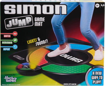 Just Play Hasbro Simon Jump, Sprungspielmatte mit Sound- und Lichteffekten, elektronische Gedächtnisspiele für Kinder, Spielzeug ab 8 Jahre