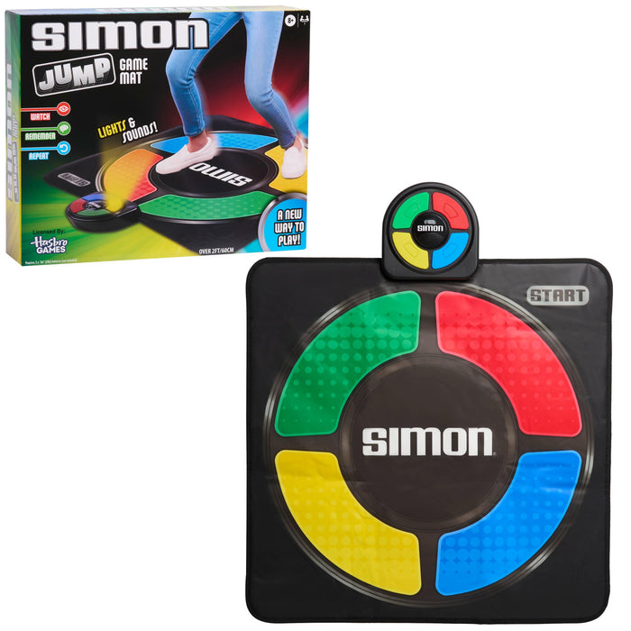 Just Play Hasbro Simon Jump, Sprungspielmatte mit Sound- und Lichteffekten, elektronische Gedächtnisspiele für Kinder, Spielzeug ab 8 Jahre