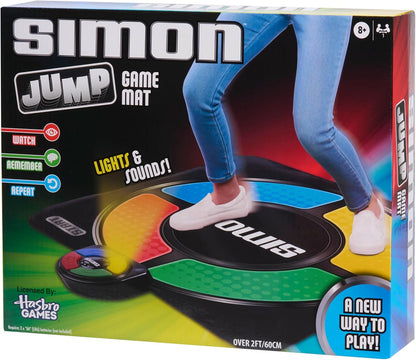 Just Play Hasbro Simon Jump, Sprungspielmatte mit Sound- und Lichteffekten, elektronische Gedächtnisspiele für Kinder, Spielzeug ab 8 Jahre
