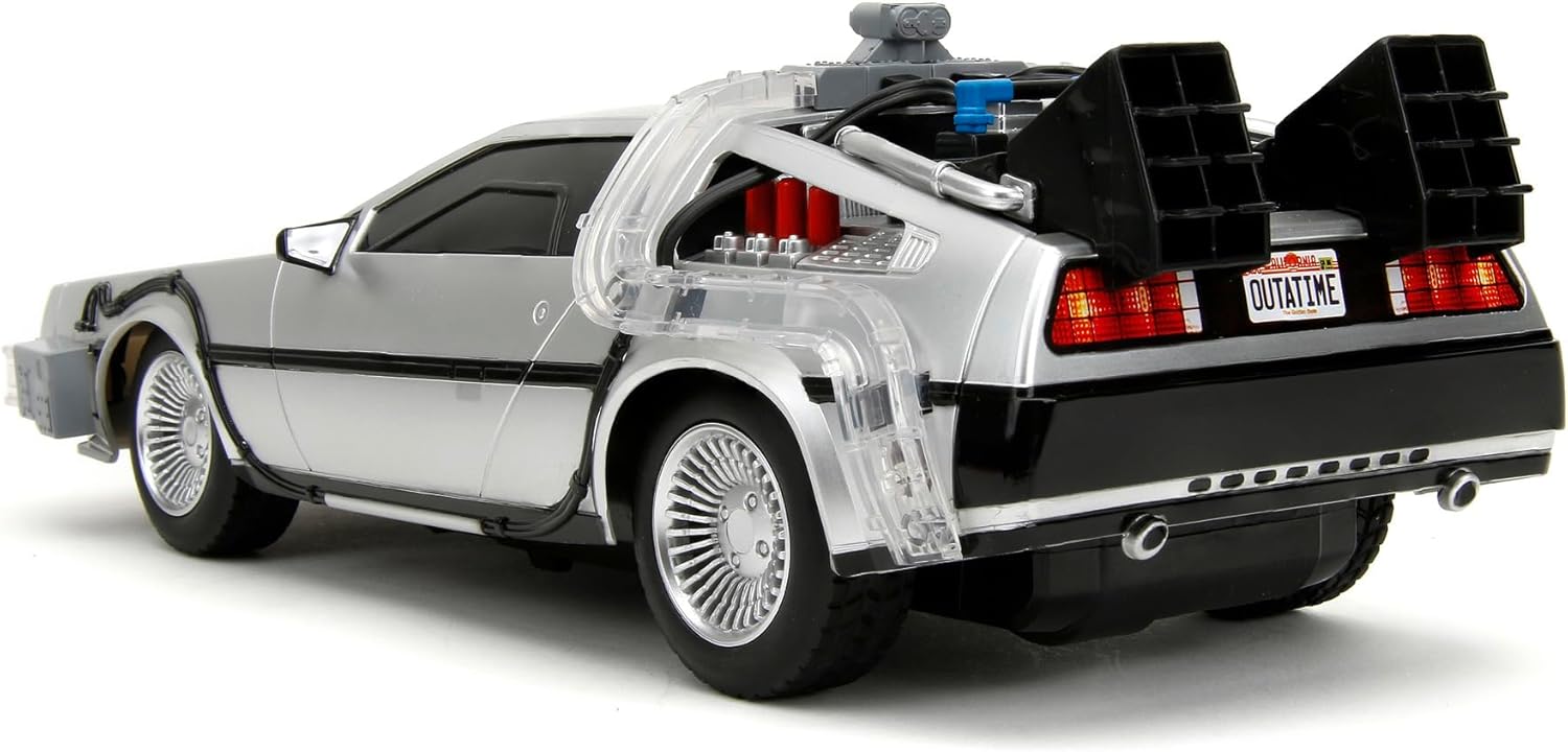 Jada Back to The Future Time Machine Remote Controlled Vehicle 1:16 Scale, Unisex Adult Silver
