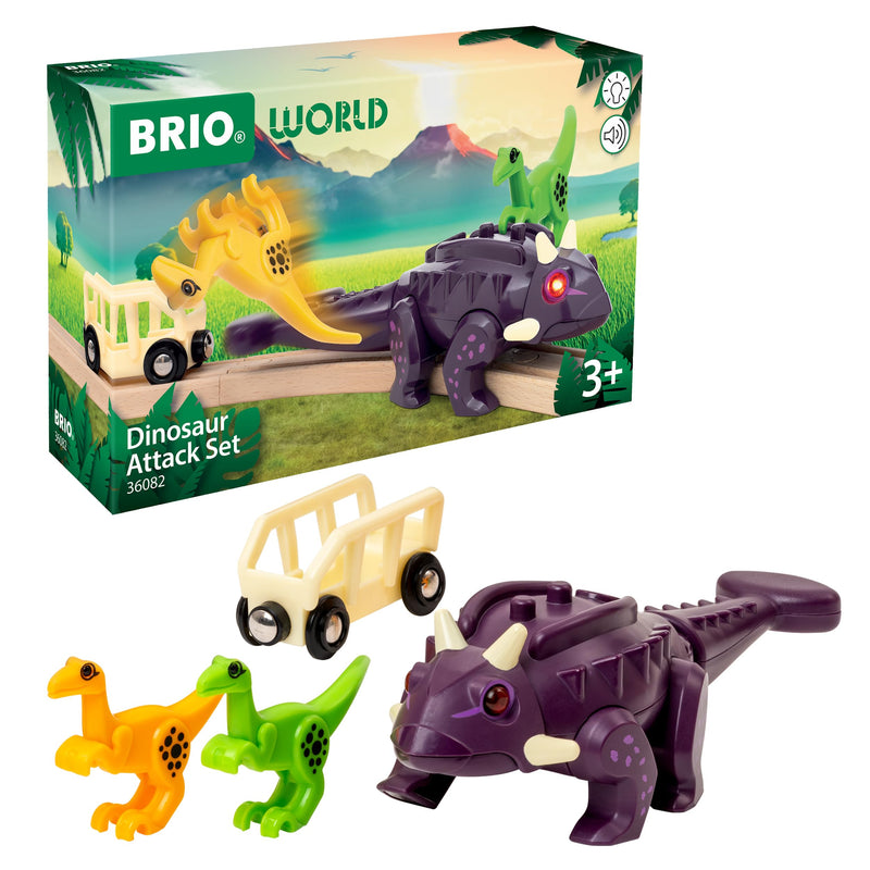 BRIO World 36082 Dinosaurier Ankylosaurus | Zug & Dinosaurier-Spielset für Kinder ab 3 Jahren
