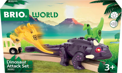 BRIO World 36082 Dinosaurier Ankylosaurus | Zug & Dinosaurier-Spielset für Kinder ab 3 Jahren