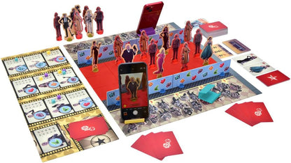 Devir - Red Carpet, Photography and Celebrity Board Game, Strategy & Fun for 2-4 Players, Capture Portraits and Live the Hollywood Red Carpet, Interactive Game (BGRCML