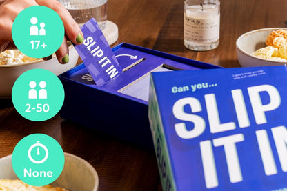 Gray Matters Games Slip It in | Quick to Learn & Play | Fun Party Game for Adults Ages 17+ | Perfect for Any Occasion