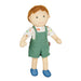 Heless 58 - Knuffelpop jongen Paul met groene tuinbroek en shirt om aan en uit te trekken, ca. 32 cm grote zachte pop om te knuffelen, spelen en lief te hebben
