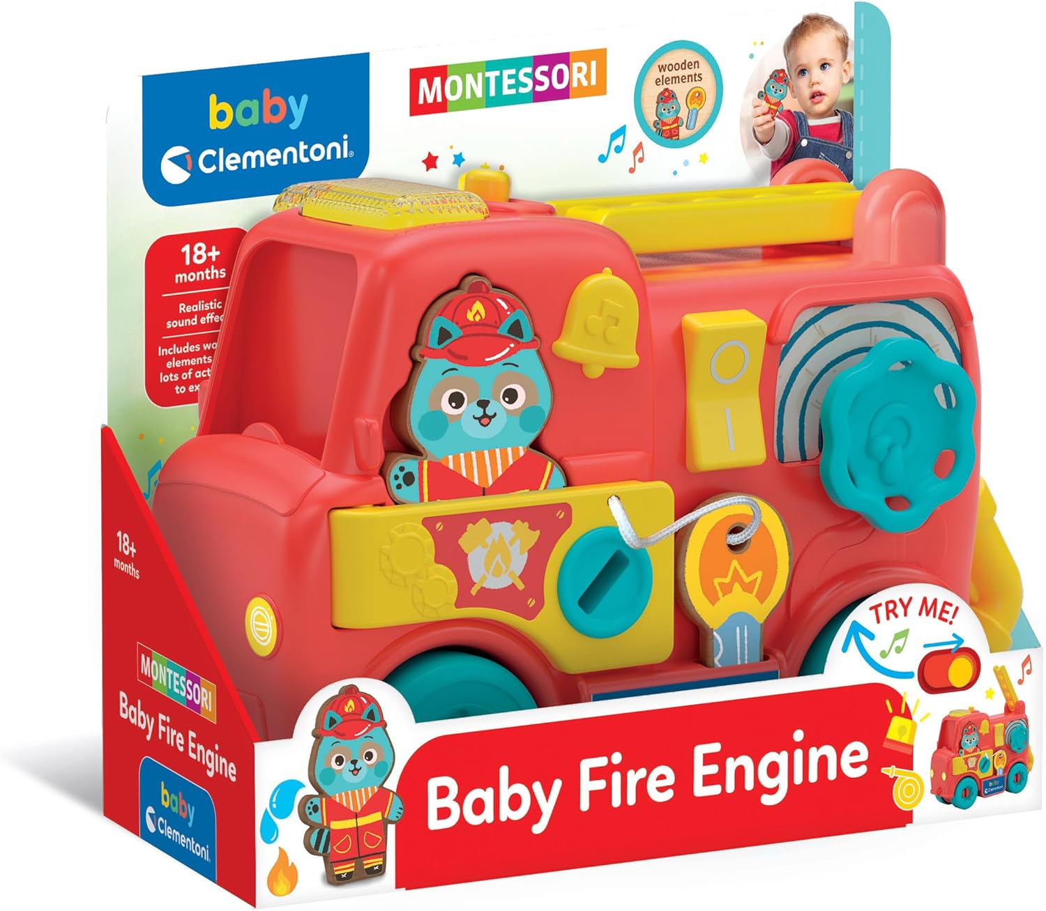 Clementoni - Baby Clementoni Montessori Brandweerwagen