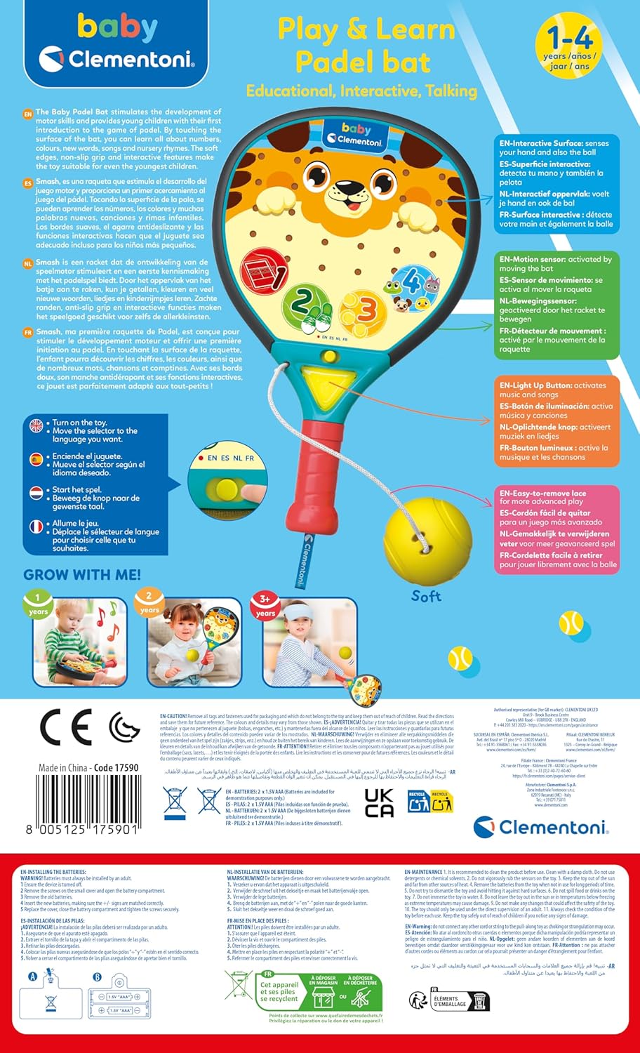 Clementoni - Baby Clementoni Speel en Leer Padel
