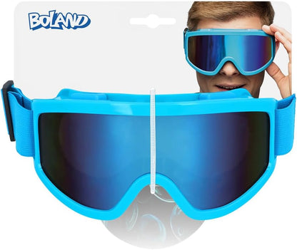 Boland- Skibrille für Kostüm und Party, stylische Brille für Festival, Karneval oder Apres Ski Mottoparty