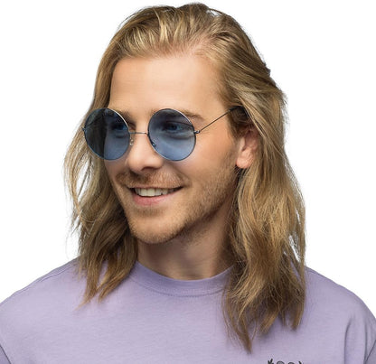Partybril Hippie XL blauw