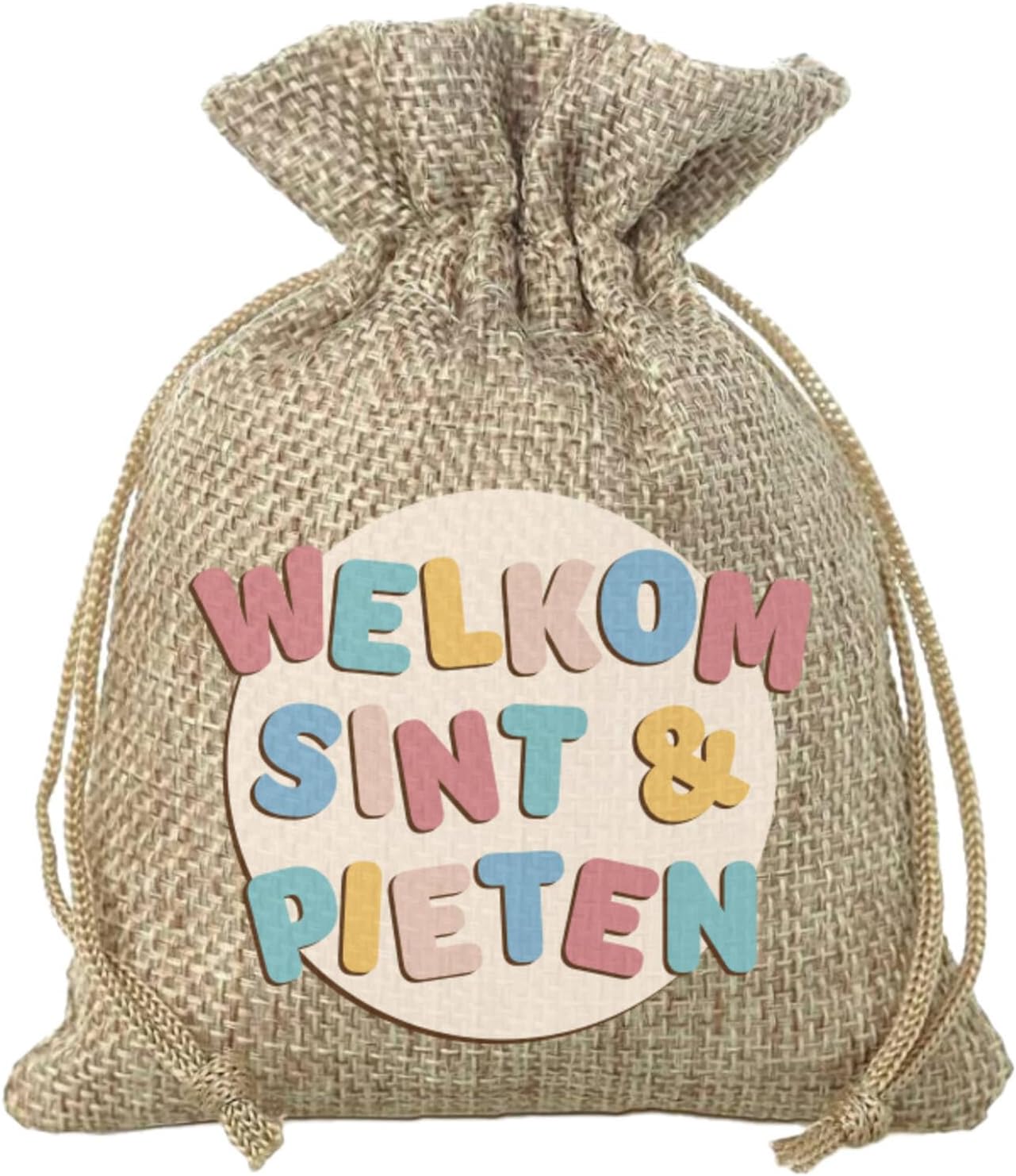 Uitdeelzakje Jute Welkom Sint & Pieten