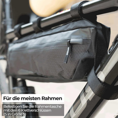 BBB Cycling Middle Mate Bsb-142 Fahrradrahmentasche, 3 l, wasserdicht, verstellbar, für Rennräder, Mountainbikes, Schwarz, Größe