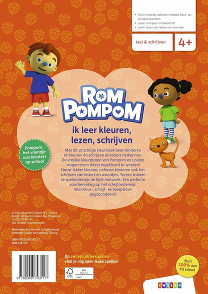 WPG Uitgevers - Rompompom ik leer kleuren lezen en schrijven (4-6 jaar)