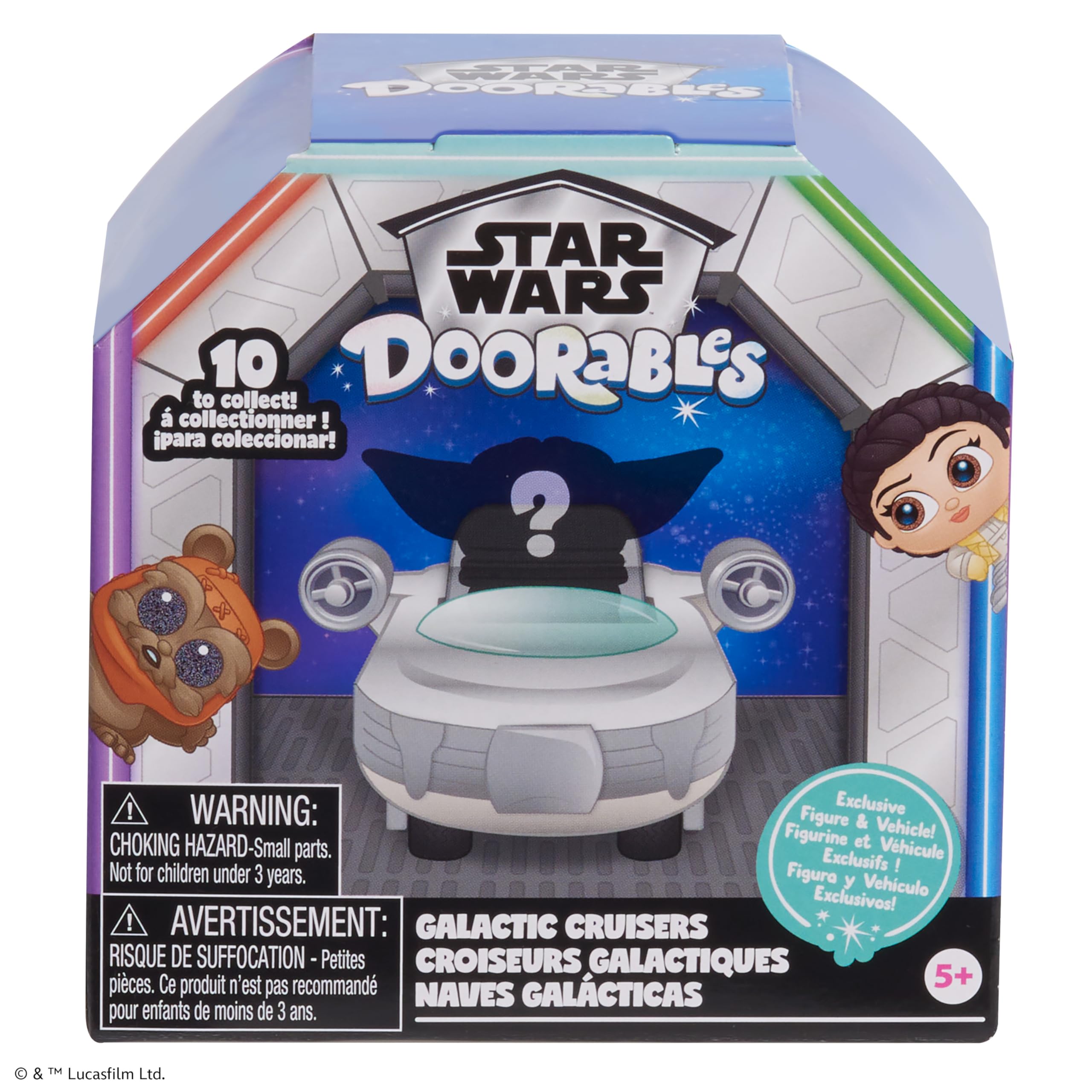 Just Play 44806 Cosmic Star Wars Doorables Galactic Cruisers, Multi-Color, Small