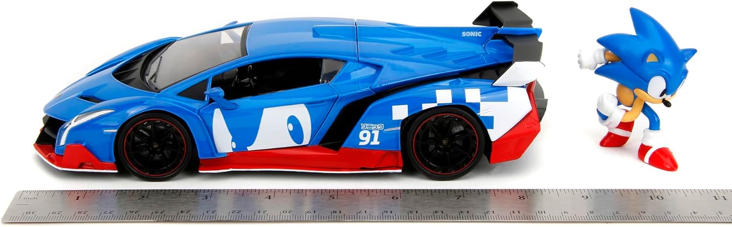 Jada SONIC LAMBORGHINI VENENO W/FIGURE 1:24