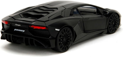 Fast & Furious JADA Toys SHAW'S LAMBORGHINI AVENTADOR 1:24 Die-Cast Modellauto, Spielzeug für Kinder und Erwachsene, Sammel- und Spielfahrzeug