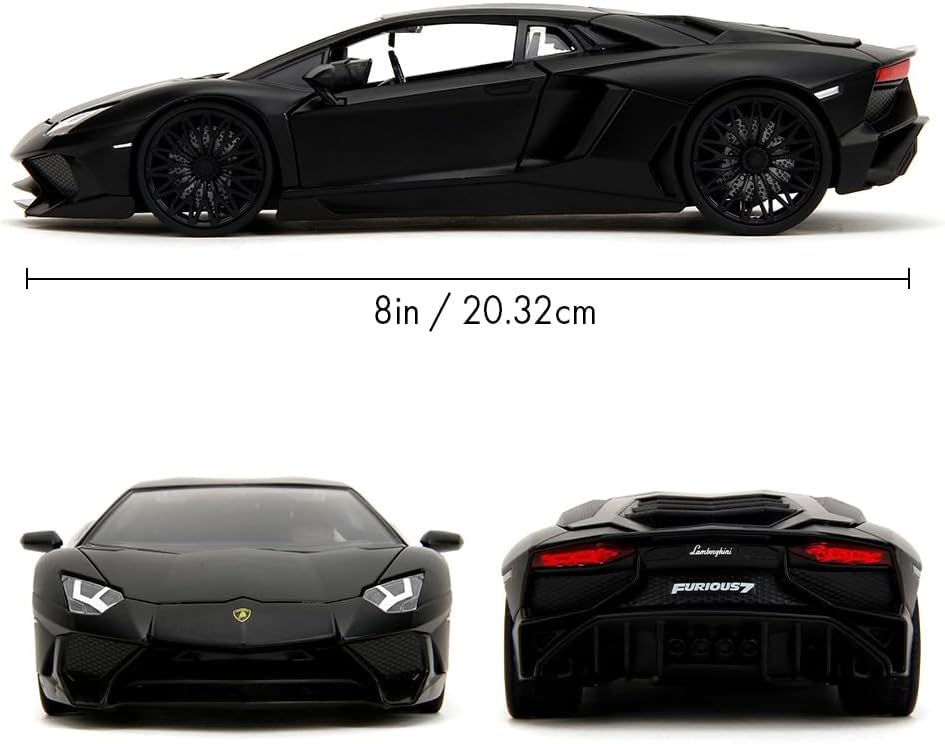 Fast & Furious JADA Toys SHAW'S LAMBORGHINI AVENTADOR 1:24 Die-Cast Modellauto, Spielzeug für Kinder und Erwachsene, Sammel- und Spielfahrzeug