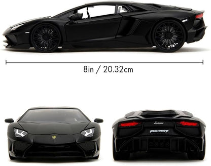 Fast & Furious JADA Toys SHAW'S LAMBORGHINI AVENTADOR 1:24 Die-Cast Modellauto, Spielzeug für Kinder und Erwachsene, Sammel- und Spielfahrzeug