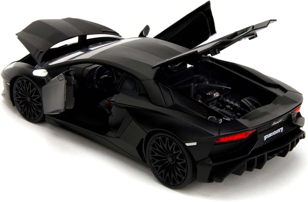 Fast & Furious JADA Toys SHAW'S LAMBORGHINI AVENTADOR 1:24 Die-Cast Modellauto, Spielzeug für Kinder und Erwachsene, Sammel- und Spielfahrzeug