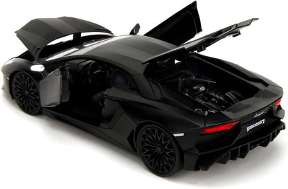 Fast & Furious JADA Toys SHAW'S LAMBORGHINI AVENTADOR 1:24 Die-Cast Modellauto, Spielzeug für Kinder und Erwachsene, Sammel- und Spielfahrzeug